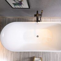 独立式月亮形船形亚克力高颜值浴缸家用酒店民宿保温大空间个性化