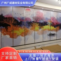 酒店饭店包间活动高隔断墙办公室移动折叠屏风铝合金隔断板墙自装   30平方米