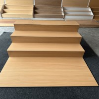 圆弧一体烧成厚11mm木纹楼梯踏步瓷砖公寓台阶防滑哑光梯级地板砖